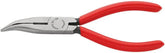 KNIPEX Tools - Long Nose Pliers With Cutter, 40 Degree Angled (2521160), 6-1/4 inches