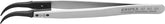 KNIPEX Tools 92 81 03 Premium Stainless Steel Gripping Tweezers-60°Angled-Pointed Tips, 5-1/4"