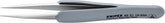 KNIPEX Tools 92 21 10 ESD Premium Stainless Steel Precision Tweezers-Pointed Tips-ESD Rubber Handles, 5-1/4""