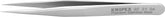 KNIPEX Tools 92 21 04 Premium Stainless Steel Gripping Tweezers-Needle-Point Tips, 3-1/2"
