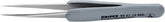 KNIPEX Tools 92 21 12 ESD Premium Stainless Steel Precision Tweezers-Needle-Point Tips-ESD Rubber Handles, 4-1/2"