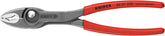 KNIPEX 82 01 200 TwinGrip Pliers, 8-inch | Slip joint pliers with push button adjustment