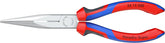 KNIPEX Tools - Long Nose Pliers With Cutter, Chrome, Multi-Component (2615200), 8 inches