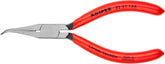 KNIPEX Tools - Long Nose Relay Adjusting Pliers, Flat Tips, 40 Degree Angled (3231135), Red