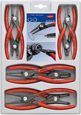KNIPEX 00 20 04 SB 8-Piece Precision Circlip Snap-Ring Pliers Set