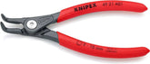 KNIPEX Tools - Precision Circlip Pliers, External, 90 Degree Angled, 1/8"-25/64" Shaft Dia. (4921A01), 5.20