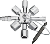 KNIPEX Tools 00 11 01 Twin Key Universal Control Cabinet Key, Chrome