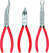 KNIPEX - 9K 00 80 12 US Tools - 3 Piece Long Nose Tool Set (38 31 200, 38 71 200, 38 91 200) (9K008012US) Red