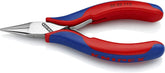 KNIPEX Tools - Electronics Pliers, Half Round Tips, Multi-Component (3522115), 4.5