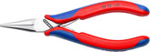 KNIPEX 5-3/4" Electronics Pliers w/Half-Round Jaw, Ergonomic Grip, 3562145