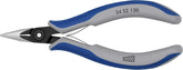 Knipex Tools 34 52 130 Electronics Pliers, Half Round Cross Hatch Jaws, 5.25"