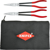 Knipex Tools 9K 00 80 128 US 11" Extra Long Needle Nose Pliers Set with Keeper Pouch,