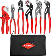 KNIPEX Tools 9K 00 80 180 US 6 Pc Plumbing Set with Free KNIPEX Keeper Pouch