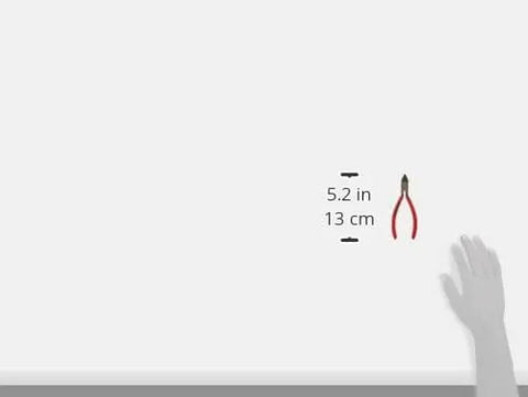 KNIPEX Tools - Electronics Diagonal Cutters (7681125), Red