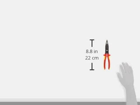 KNIPEX - 13 88 8 US Knipex Tools LP - 13888US Electrical Installation Pliers Red/Yellow