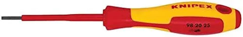 KNIPEX Tools 98 20 25 3/32-Inch Slotted Screwdriver, 3-Inch Insulated
