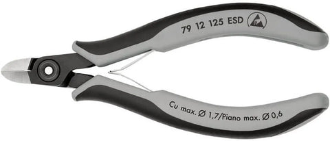 KNIPEX Tools - Precision Electronics Diagonal Cutters, ESD (7912125ESD)