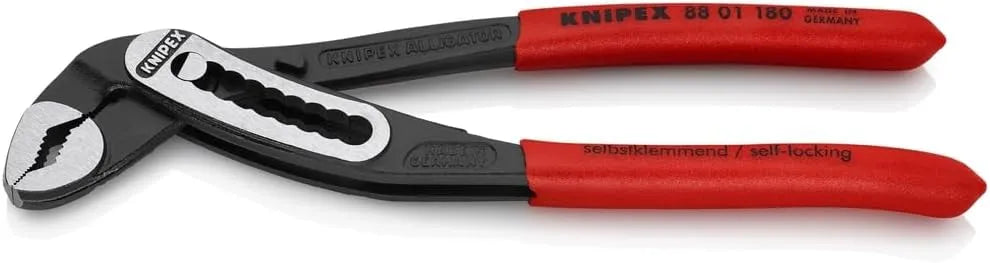 KNIPEX Tools 8801180 7-Inch Alligator Pliers, Black/Red