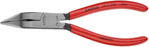 KNIPEX - 38 71 200 Tools - Long Nose Pliers Without Cutter, Angled (3871200)