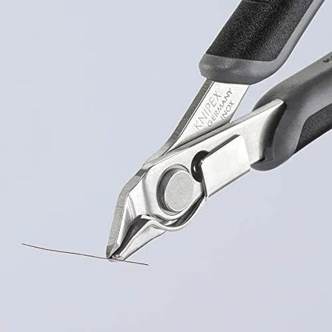 KNIPEX - 78 13 125 ESD Tools - Electronics Super-Knips, INOX Steel, ESD (7813125ESD), 5-Inch with Lead Catcher