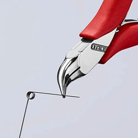Knipex Tools 35 41 115 Electronics Pliers, Angled Half Round Smooth Tips, 4.5"