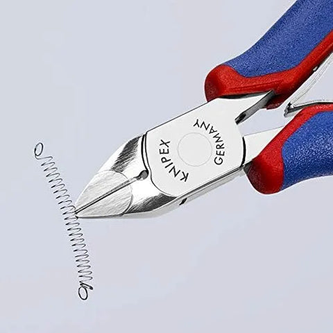 KNIPEX Tools 77 32 120 H Electronics Diagonal Cutters, Carbide Cutting Edges, 4.75-Inch