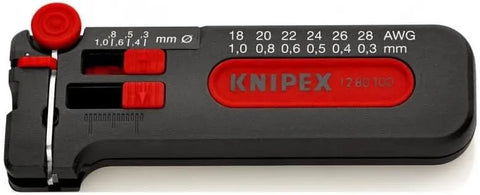KNIPEX 12 80 100 SB Awg 18-28 Mini Wire Stripping Tool