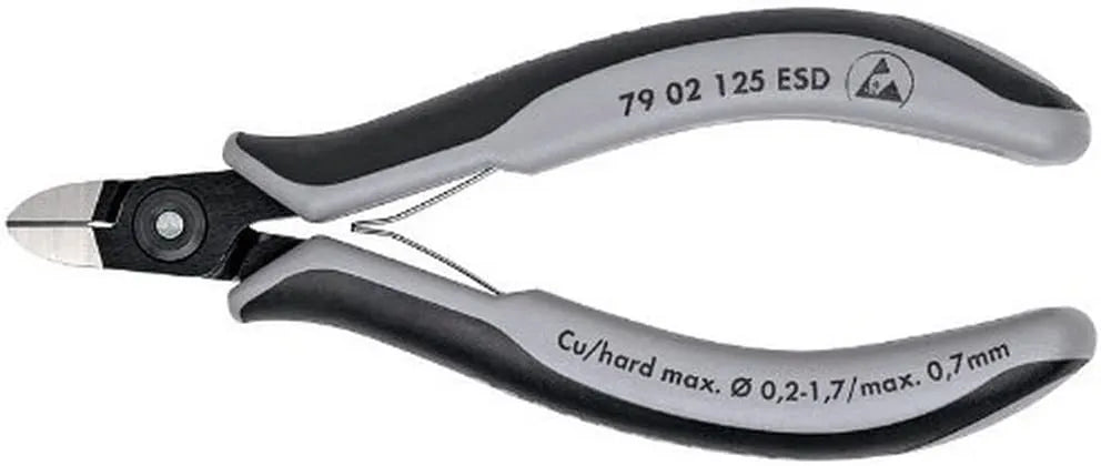 KNIPEX Tools 79 02 125 ESD Precision Electronics Diagonal Cutters, 5-Inch