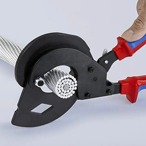 KNIPEX Tools 95 32 240 SR US, Ratcheting ASCR Cutter Cable Cutter