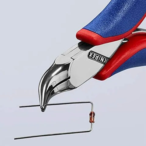 KNIPEX - 35 42 115 Tools - Electronics Pliers, Half Round Tips, 4.5 Degree Angled, Multi-Component (3542115)