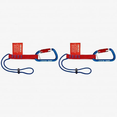 KNIPEX Tools 00 50 06 T BKA Tool Tethering Adaptor Straps with Captive Eye Carabiner, 13"