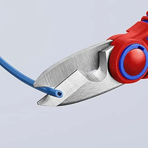 KNIPEX Tools 95 05 10 SBA Electricians' Shears with Crimp Area for Ferrules, 6.25-Inch | bike-repair-tools