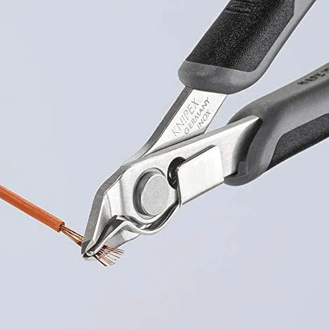 KNIPEX - 78 13 125 ESD Tools - Electronics Super-Knips, INOX Steel, ESD (7813125ESD), 5-Inch with Lead Catcher