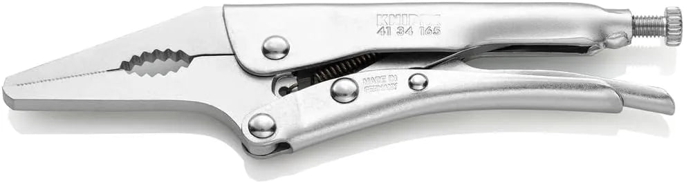 KNIPEX - 41 34 165 Knipex Tools LP - 4134165 6-1/4" Grip Pliers w/Long, Narrow Jaw, Nickel Plated