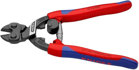 KNIPEX - 7112200 Tools 71 12 200, Comfort Grip High Leverage Cobolt Cutters with Opening Lock and Spring