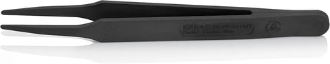 KNIPEX Tools 92 09 01 ESD Plastic Gripping Tweezers-Blunt Tips-ESD, 4-1/2"