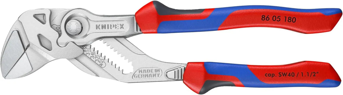 KNIPEX Tools 86 05 180 7-Inch Pliers Wrench Comfort Grip