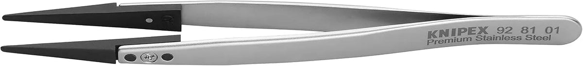 KNIPEX Tools 92 81 01 Premium Stainless Steel Gripping Tweezers-Replaceable Tips, 5-1/4"
