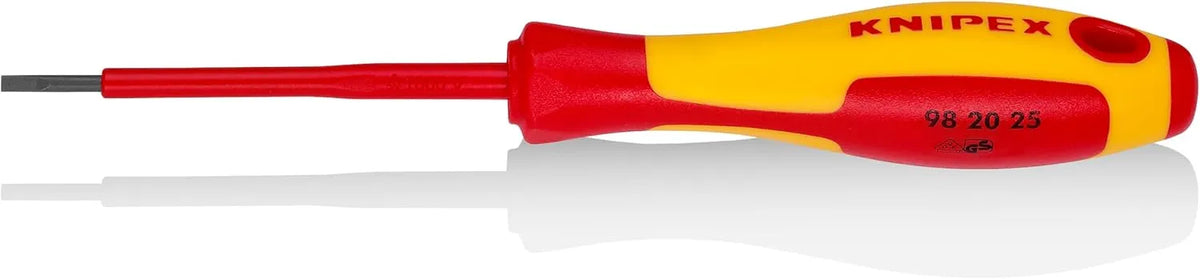 KNIPEX Tools 98 20 25 3/32-Inch Slotted Screwdriver, 3-Inch Insulated