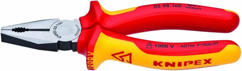 KNIPEX Tools Knipex 03 08 160 SBA Combination Pliers 1000V Insulated