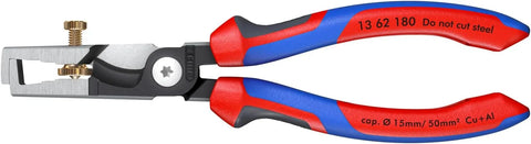 KNIPEX Tools, 13 62 180 StriX Insulation Strippers Cable Shears Cutting Pliers, 7.25-Inch