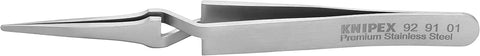KNIPEX Tools 92 91 01 Premium Stainless Steel Gripping Tweezers-Replaceable Tips, 4-3/4"