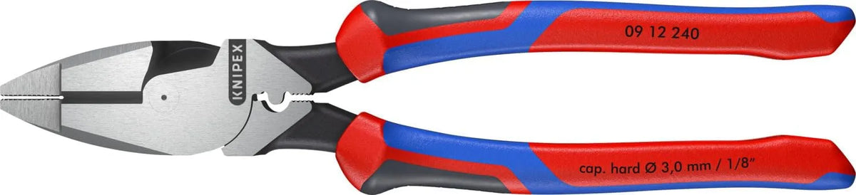 KNIPEX 09 12 240 SBA High Leverage Lineman New England with Tape Puller and Crimper