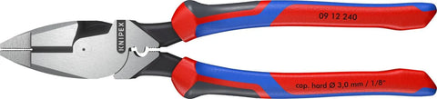 KNIPEX 09 12 240 SBA High Leverage Lineman New England with Tape Puller and Crimper