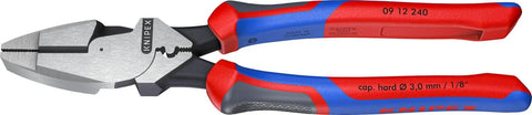 KNIPEX 09 12 240 SBA High Leverage Lineman New England with Tape Puller and Crimper