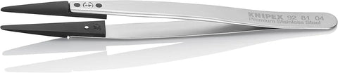 KNIPEX Tools 92 81 04 Premium Stainless Steel Gripping Tweezers-Replaceable Tips, 5-1/4"