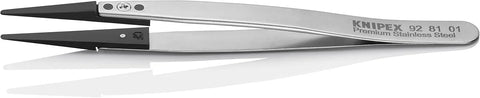 KNIPEX Tools 92 81 01 Premium Stainless Steel Gripping Tweezers-Replaceable Tips, 5-1/4"