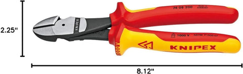 KNIPEX - 74 08 200 US Tools - High Leverage Diagonal Cutters, 1000V Insulated (7408200US)