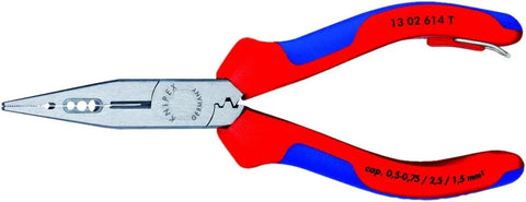 Knipex Tools 13 02 614 T BKA 6 1/4" 4 in 1 Electricians' Pliers with Tethered Attachment-Comfort Grip