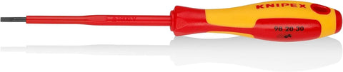 KNIPEX Tools 98 20 30 7/64-Inch Slotted Screwdriver, 4-Inch, 1000V Insulated